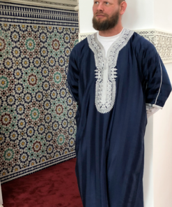 marokkansk abaya / thobe mørkeblå