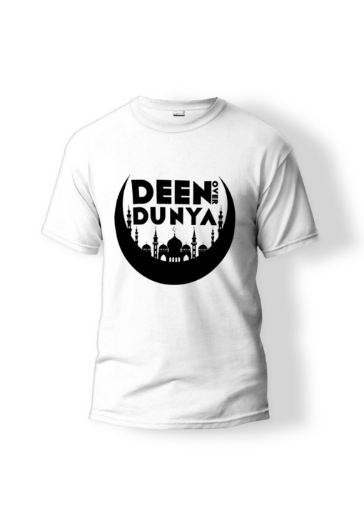 Deen over dunya hvid t-shirt